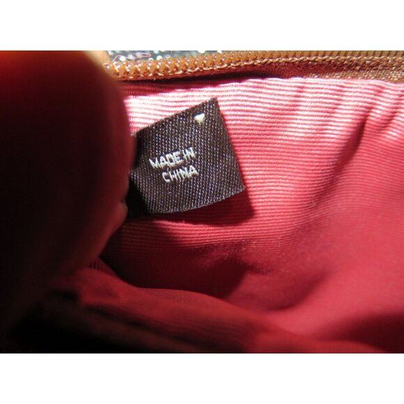 Coach Scaro Hampton Soho Herringbone Camel Leather Rose Tweed Wool Wristlet - Picture 12 of 15